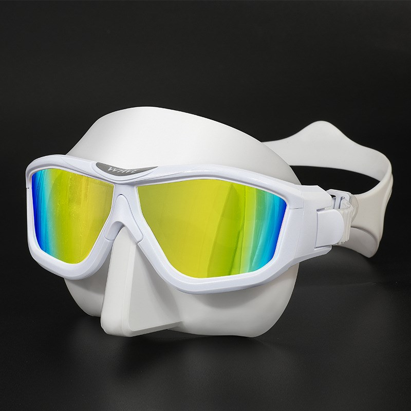 WAVE专业防雾大框镜头自由潜水浮潜水肺全脸大框潜水镜