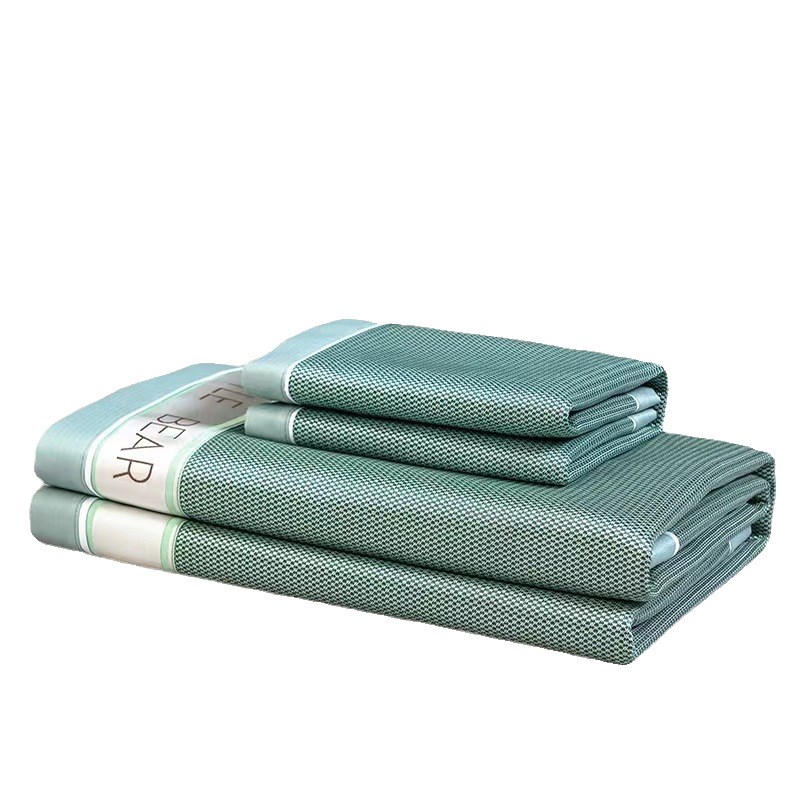 夏凉席冰丝席夏季凉席三件套可机洗空调席家用冰凉席床单冰藤席