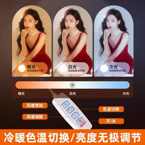 直播美颜双排灯泡拍摄氛围灯桌面四排灯电脑直播补光灯一体式排灯