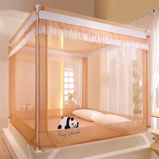 防摔蚊帐加厚帐纱宝宝用三开门蚊帐方顶拉链式 夏季 家用蚊帐坐床式