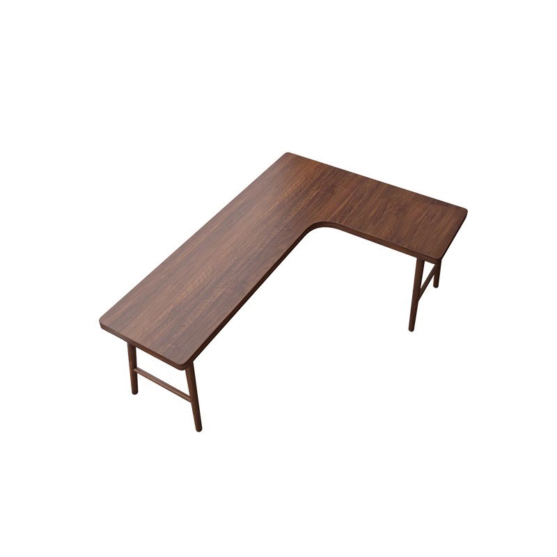 天纵美式全实木转角书桌家用台式电脑桌卧室学生学习写字桌办公桌