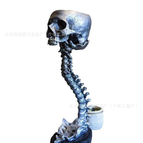 跨境 骷髅花盆 Skull Planter & Spine Stand Sets 骷髅花盆脊椎