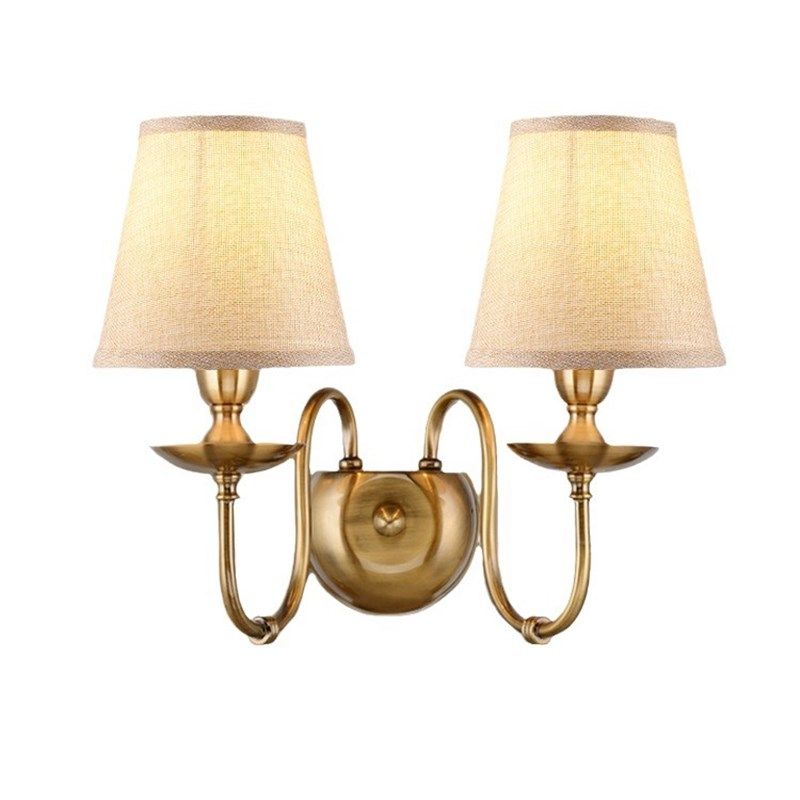 简约现代壁灯走廊过道酒店宾馆灯铜色铁艺阳台美式创意墙灯床头灯