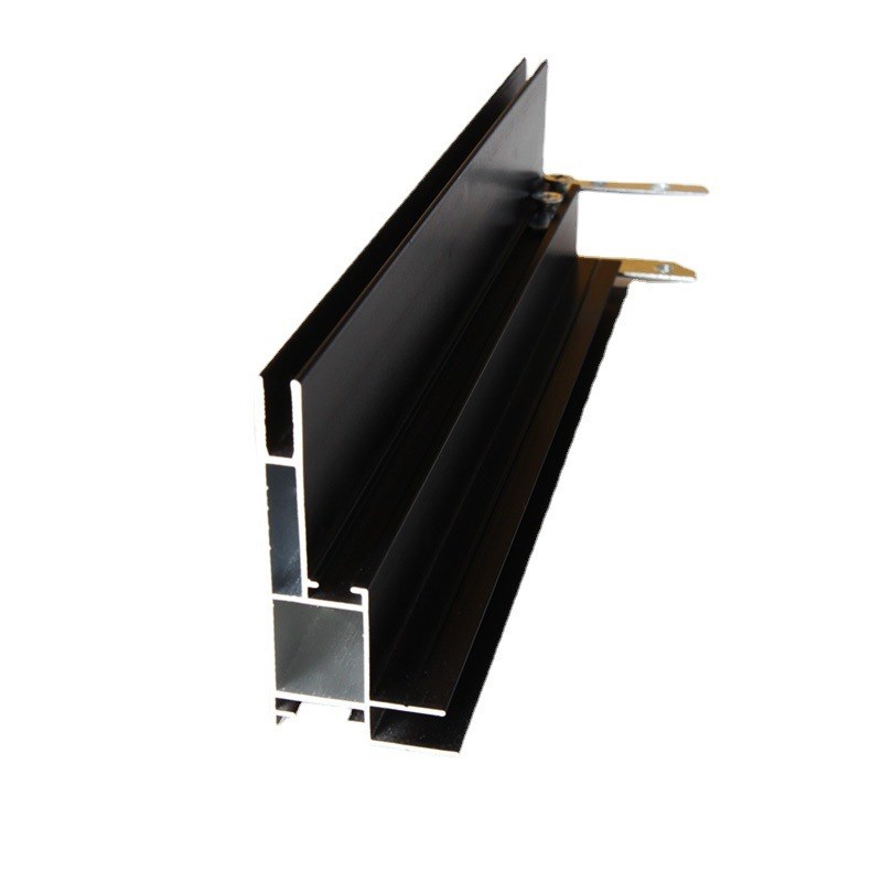 单面卡布灯箱铝型材 黑色h卡槽软膜灯箱广告卡布型材