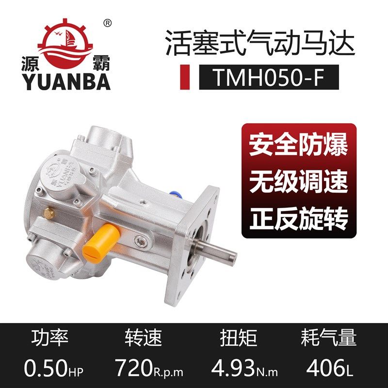 厂家直供瑞安源霸空气马达TMH050-F带法兰活塞式气动马达高扭矩