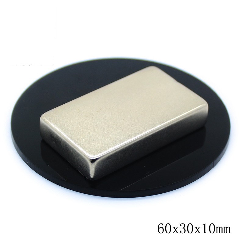 F60x30x10mm钕铁硼吸铁石强力磁铁长方形镀镍磁石 磁化水过滤铁质