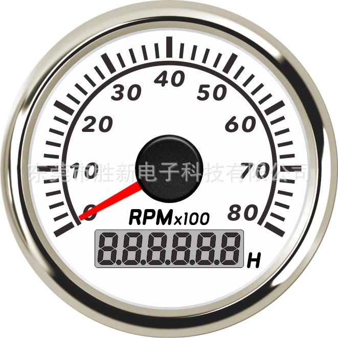 步进电机52mm转速表8000RMB可记录发动机工作时间可调速比1-00