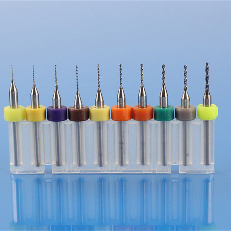PCB合金钨钢麻花钻微型小定柄钻头套装金属0.5-3.0mm0.8/1/1.5/2