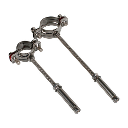 304不锈钢固定管支架膨胀螺丝管道卡扣管卡钢管抱箍管夹管箍托架