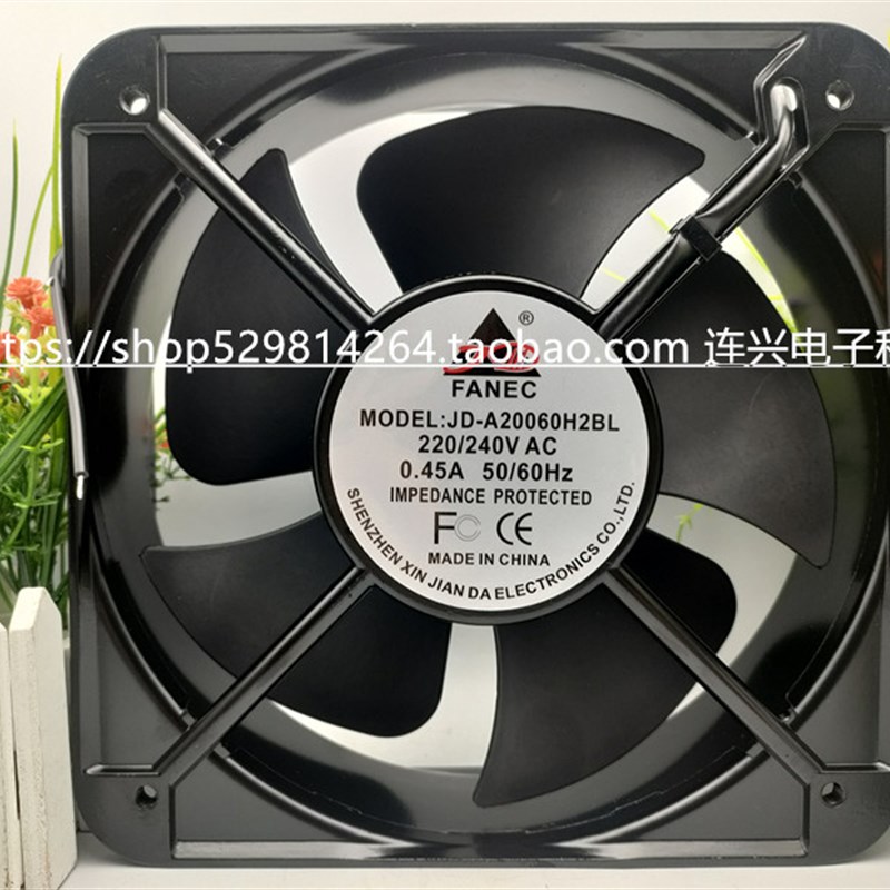全新FANEC JD-A20060H2BL 220V轴流风机 交流散热风扇20060 22060