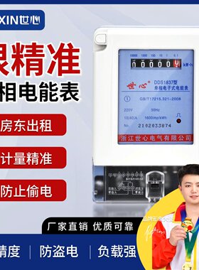 电子式单相电表220V家用计度器单线出租房电度表计数显民用智能