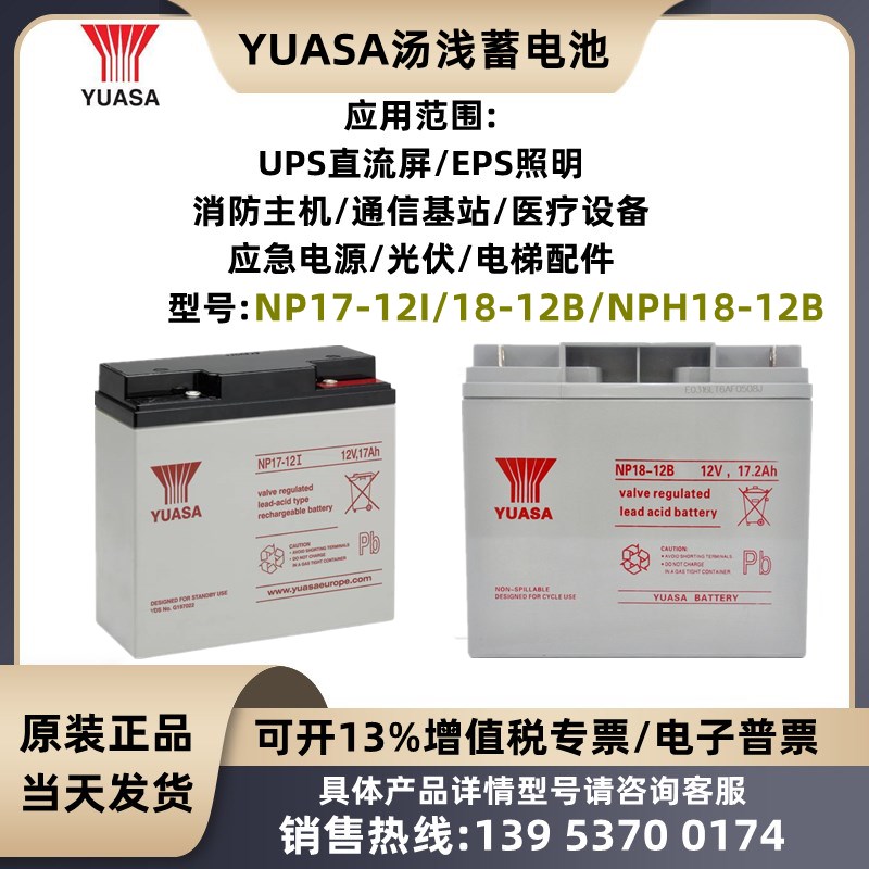 YUASA汤浅蓄电池NP18-12B,12V17.2AH/NPH18-12B,12V18AH UPSEPS