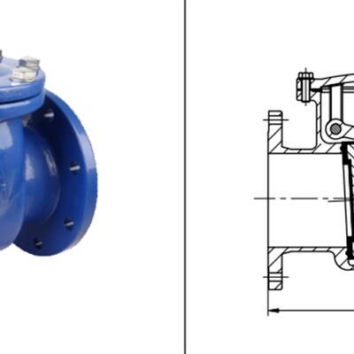 正品埃美柯9498铸铁法兰橡胶密封止回阀止逆单向阀各种规格专卖店