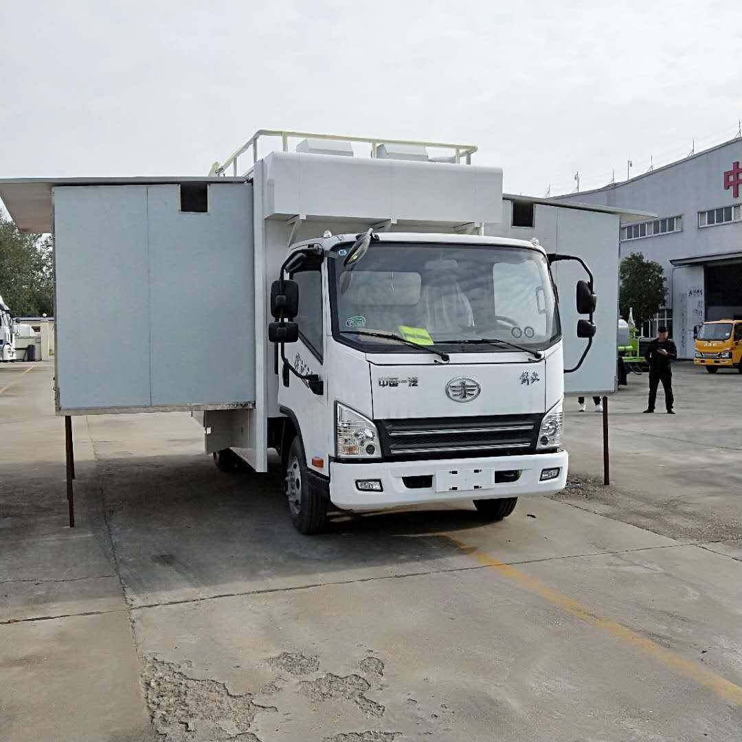 吉林解放流动餐车国六蓝牌餐饮车农村包席餐车价格_参数_图片