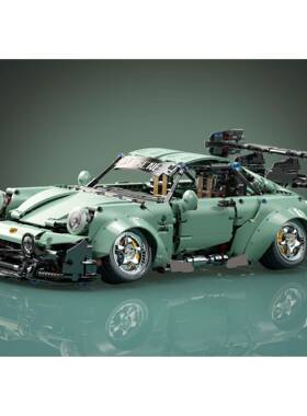 K盒子10220爆改系列-低趴保时964成人高难度拼装摆件积木玩具