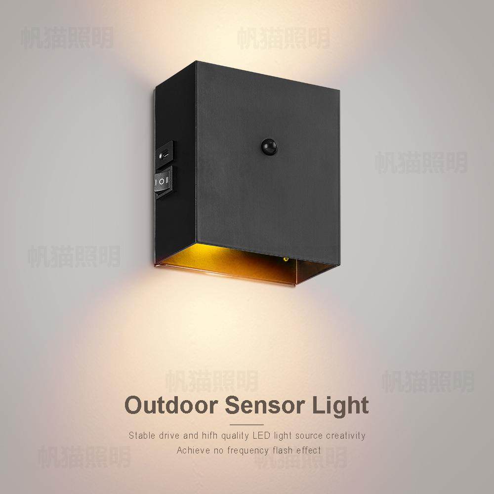 LED铝体壁灯感应黑色上下发光壁灯锂电2000毫安usb充电壁灯免打孔,畜牧/养殖物资,畜牧/养殖器械,淘宝优惠券,粉丝福利购,淘宝优惠卷
