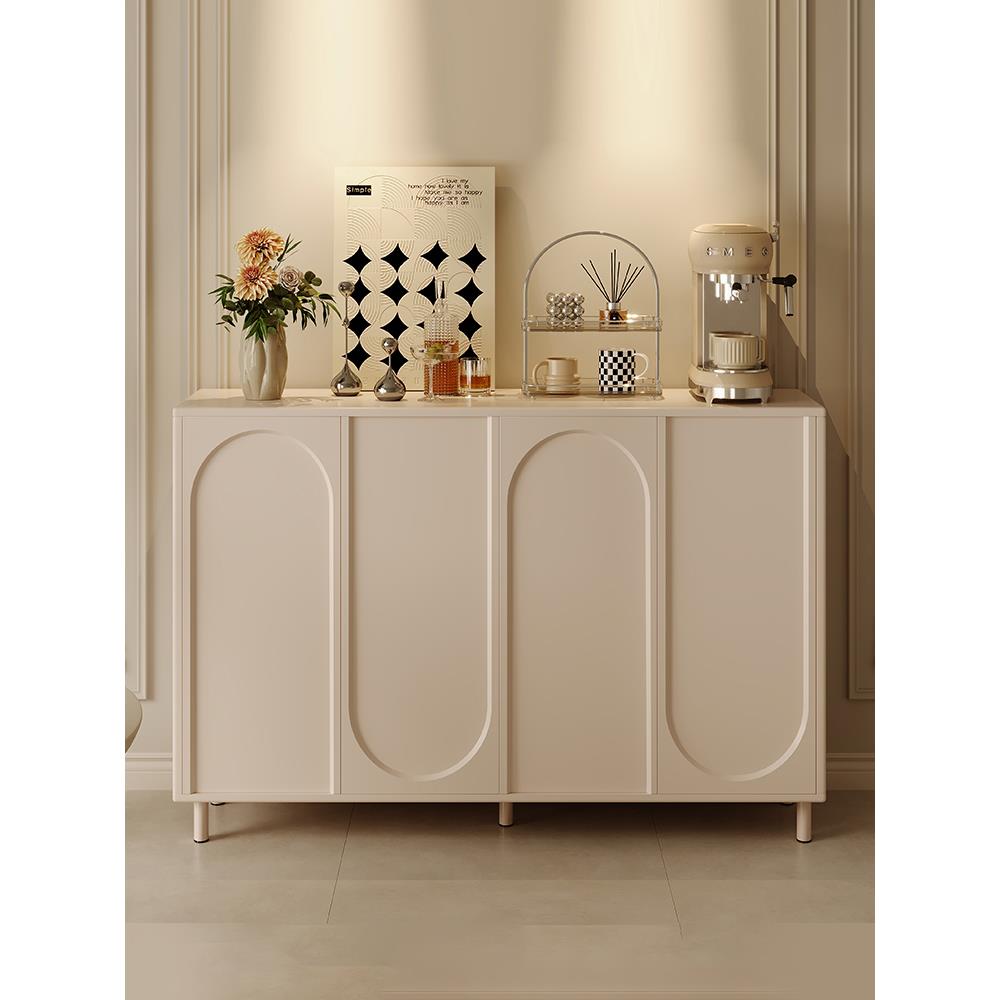 A8L餐边柜法式现代简约一体斗柜靠墙收纳储物柜轻奢厨房橱柜茶水