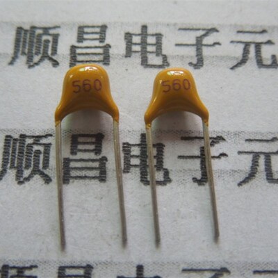 独石电容 56P 56PF (50V )560 脚距5.08MM 5% (一件50个)
