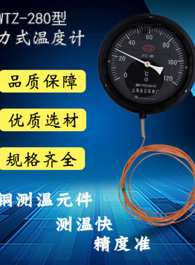 压力式温度计WTZ280工业锅炉温度表WTQ5米线远传测温蒸气水温油温
