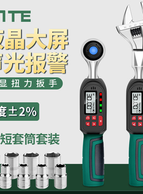 唯特数显扭力扳手电筒子力矩扭矩活动头高精度测试仪钢筋数字公斤