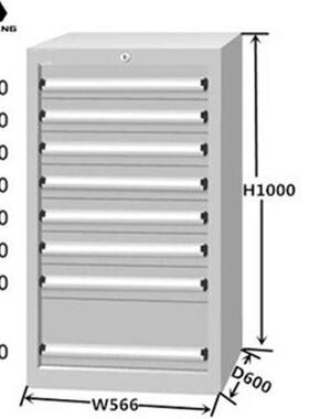 麦冈现货供应10081五金加厚零件柜汽保汽修工具车抽屉式工具柜