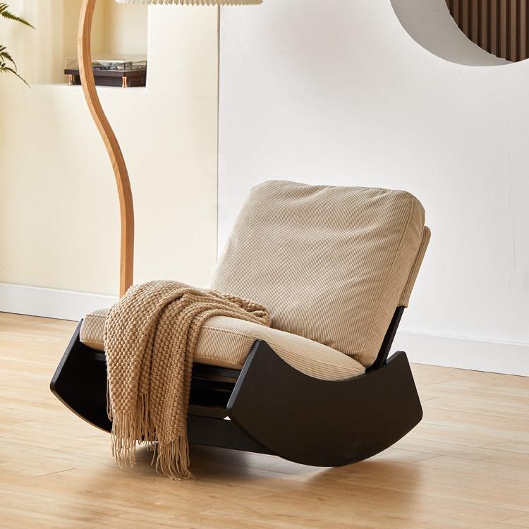 复古日式摇摇椅小户型家用阳台卧室休闲懒人椅中古沙发椅卧室躺椅