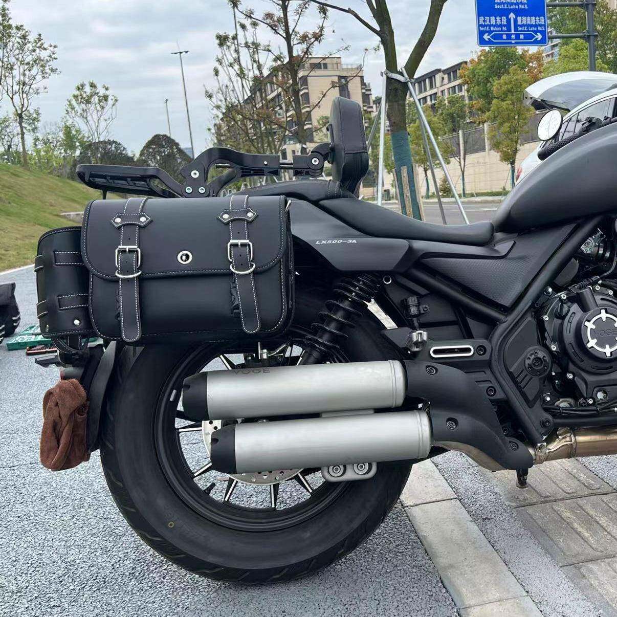 珊艺/复古机车无极CU525金吉拉黑骑500春风450CLC经典款边包改装