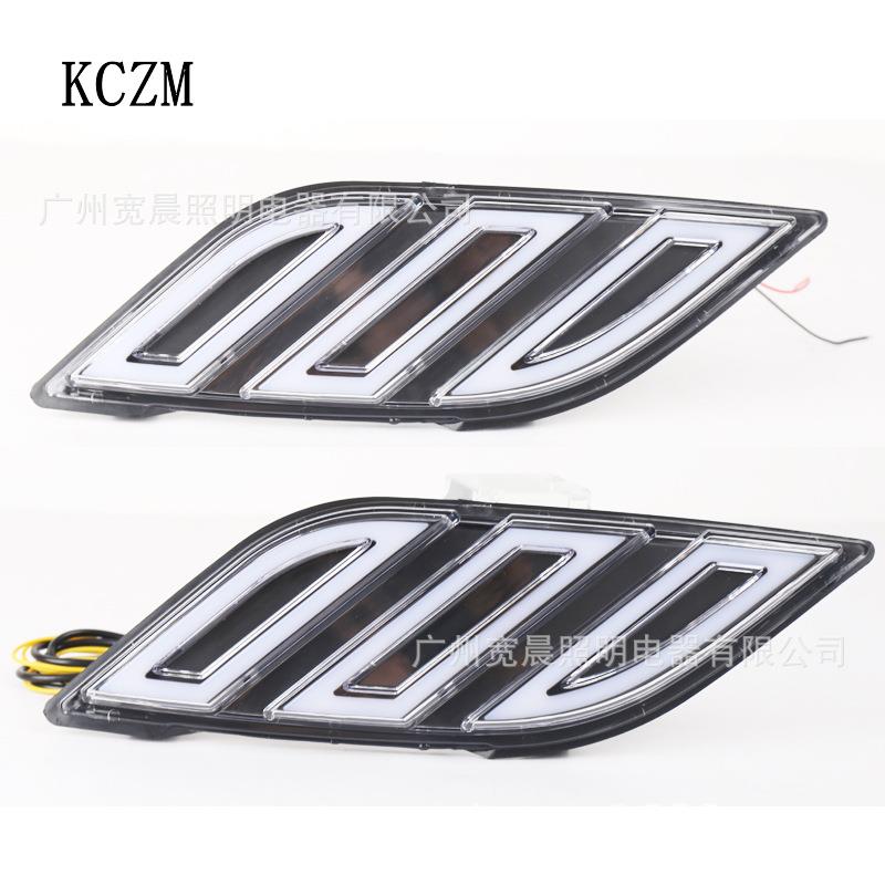 新款猛禽F150流水边灯Raptor白色日间行车灯与黄色转向信号灯