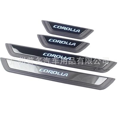 适用丰田卡罗拉Altis汽车门槛条碳纤维迎宾踏板LED灯20192020