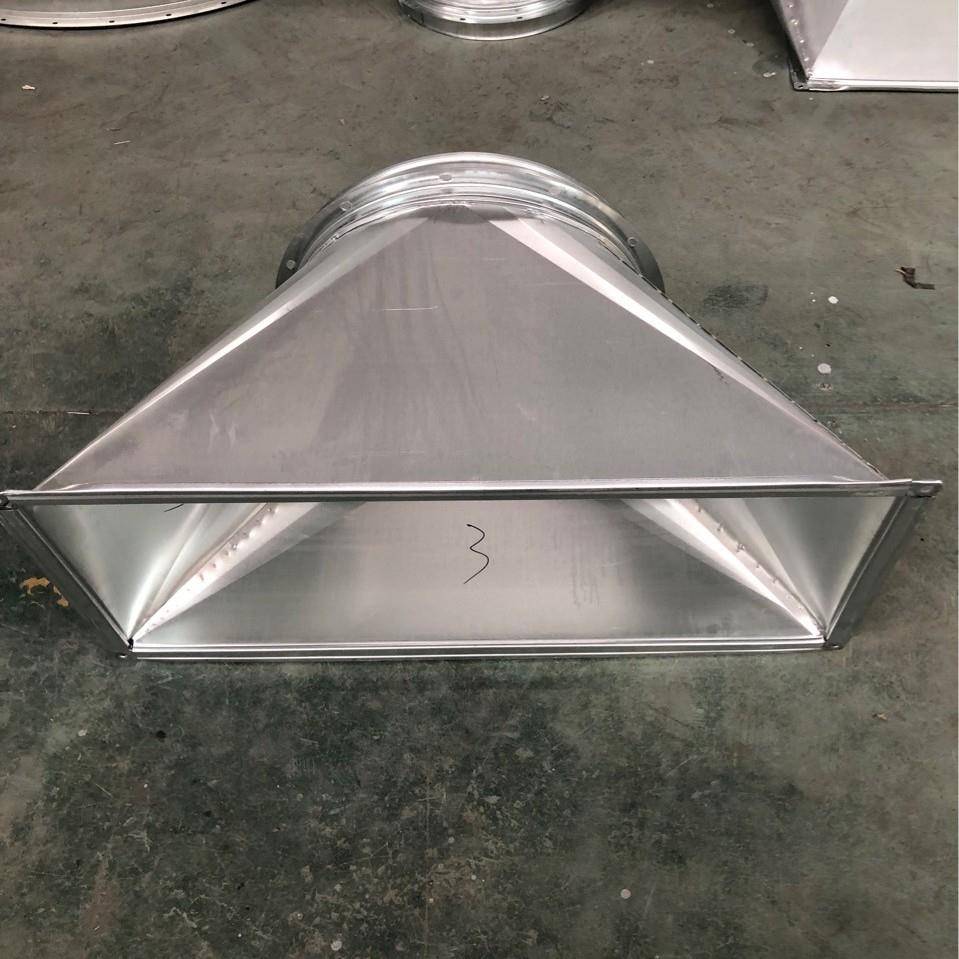 通风管道配件镀锌材质方变圆风机口变径大型天方地圆风管安装接头