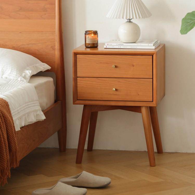 实木床头柜小型北欧抽屉式储物柜简约现代床边柜橡木日式收纳柜子