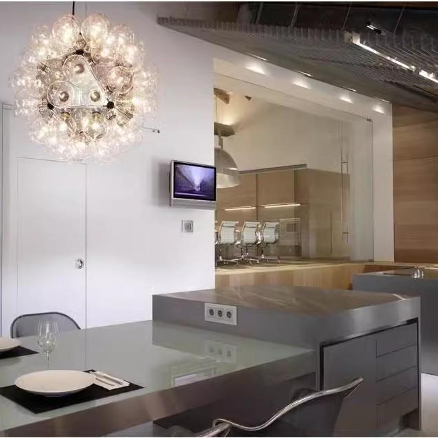 意大利餐厅flos现代简约创意个性时尚大气玻璃蒲公英装饰吊灯