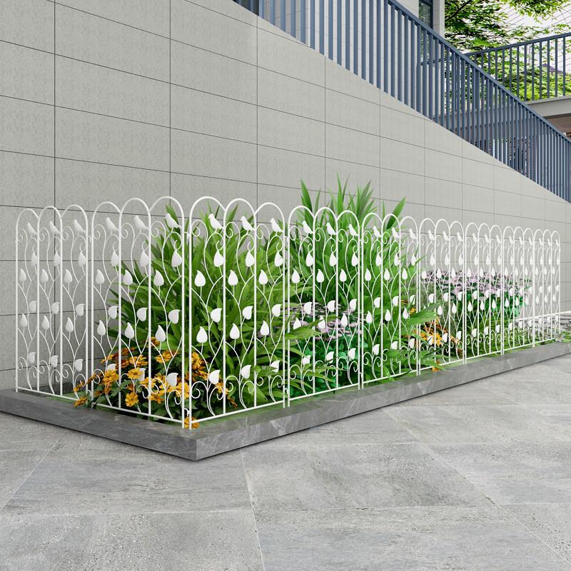 户外菜园围栏花园插地隔断花池栅栏庭院防宠物护栏铁艺篱笆爬藤架