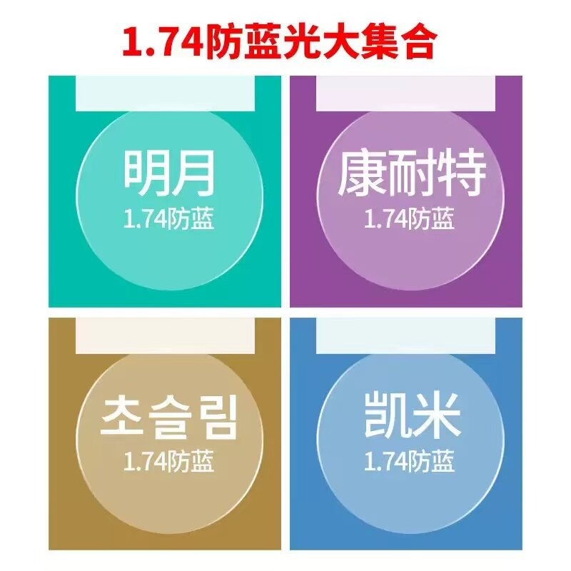 【送镜框】全店铺挑 品牌镜片合集眼镜定制非球面镜片防蓝光1.67