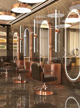 镜台ZG-66604带发镜专用网剪发E美理发店理发廊店镜子染简约发镜