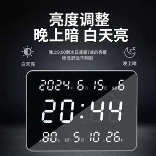 钟万历20年25新款10064342电子钟子钟表挂客厅电时钟电子表挂墙家