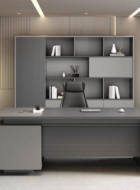 办合公小桌老板桌简约现代办公室专tb-72383用大班书柜台组领导主