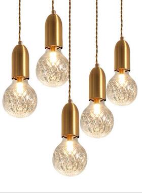 后现代简约美式创意流玻璃UYP球LD星雨吊灯店酒大堂别墅复式楼梯E