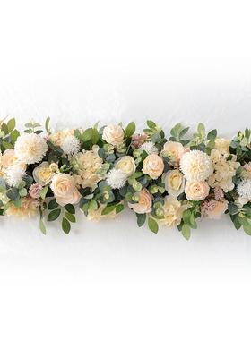 婚礼装仿花真艺花排PMB拱门背景板吊顶饰橱窗布置假花装成饰品花