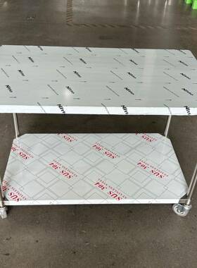 出口9239不钢双层带轮可移e动工作锈台户外小操作台摊bnch