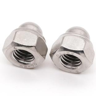 304不锈钢DIN986型M金M属自锁球盖螺母装 饰遮KER丑盖形螺帽M4M56M