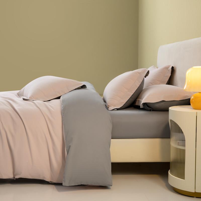 A类1用00支纯棉磨保棉毛四件套加厚暖全床单被套床笠GYS床上品4