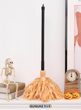 万园圣节新款具QGL电动玩具旋转女巫扫把鬼密室屋餐厅游乐装饰道