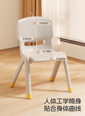 童加厚儿椅子幼儿园靠背椅宝ZFO直子宝家用塑料小椅子结实小凳工
