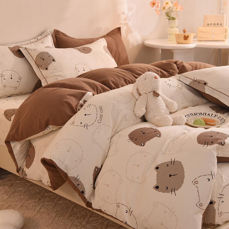 秋冬季加厚磨毛被纯套单件单人ZKD1x500200x23双人全棉棉180x220