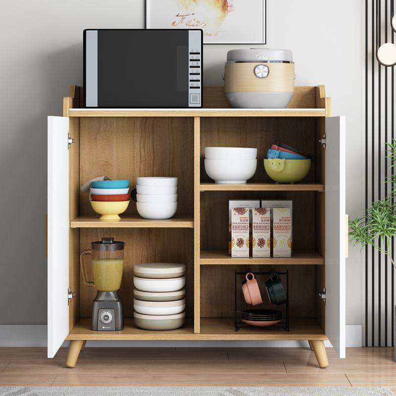 实B0K9岩板木餐边K柜超薄3cm厨IKO房碗柜茶水柜客厅多功能储物柜