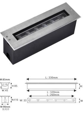 厂家直销912W24W3条6W户外防水led大功率长地79726埋W灯可调埋地