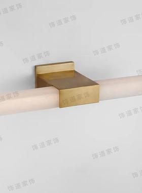 美式全镜浴前横灯欧式简约卫生间梳TIJ妆台室镜柜灯洗手间条铜壁