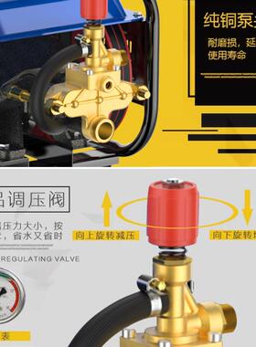 大型养殖高压清洗机552型358型商用洗车机自吸感应20场85587v80v