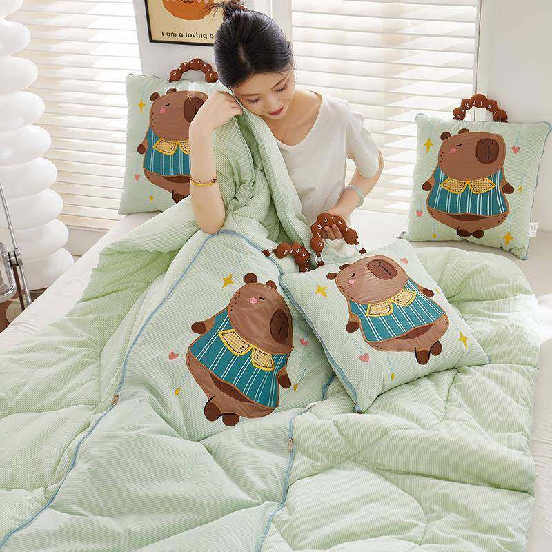 纯棉抱枕被子二合一两用车载枕棉车办公室午休抱被全QFB汽靠枕靠,居家布艺,抱枕被,淘宝优惠券,粉丝福利购,淘宝优惠卷